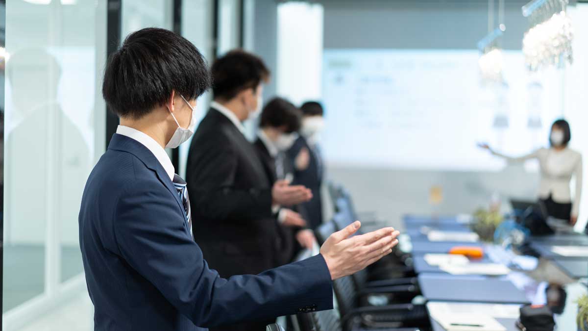 ビジネスマナー研修の様子