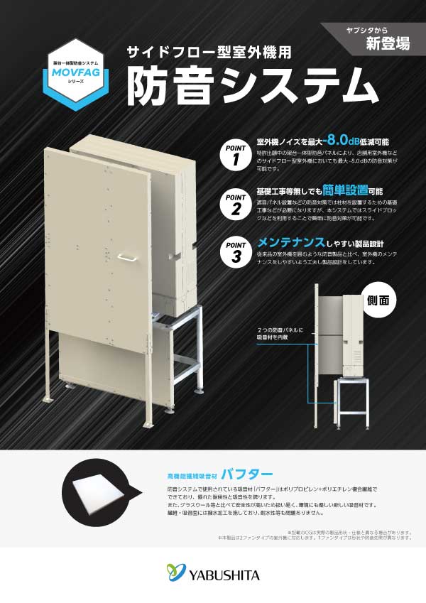 店舗用エアコン防音システムA4チラシ