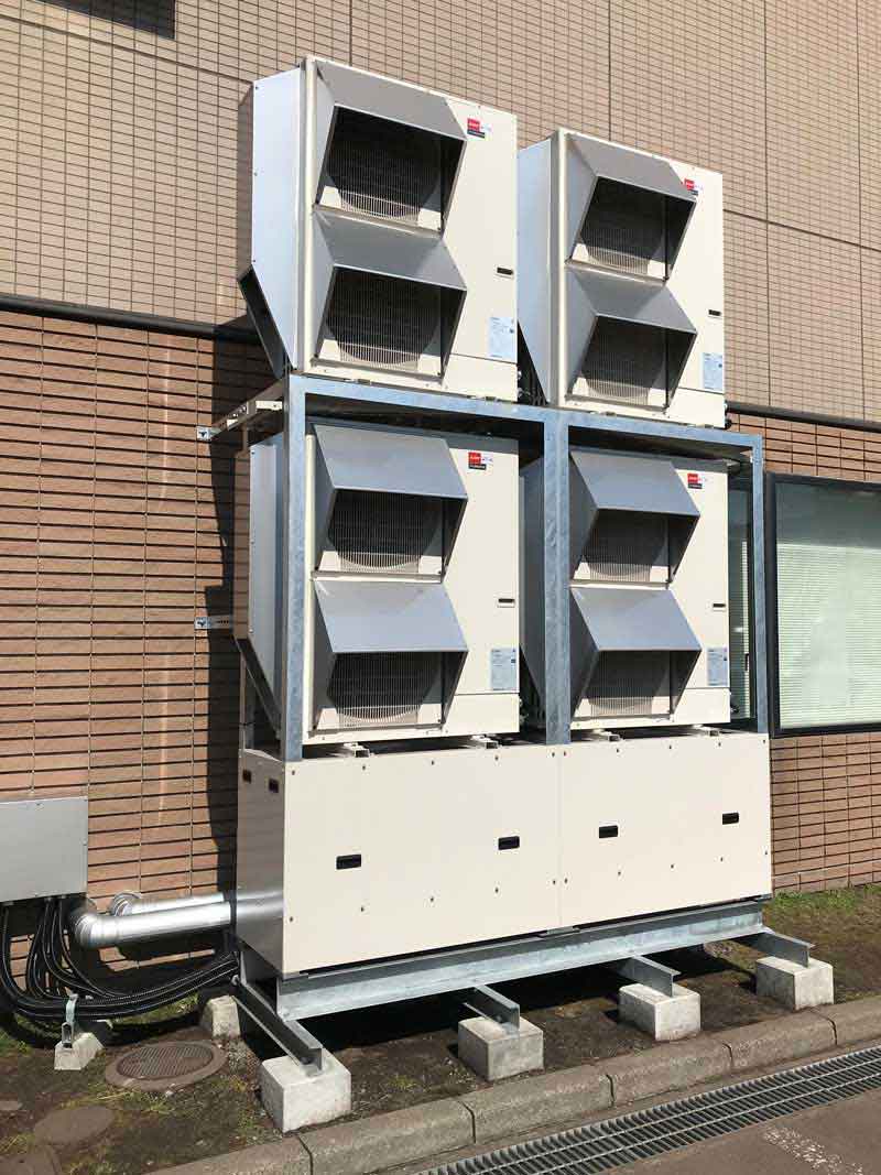メルスノーワイド室外機用　特注2段積みユニット架台