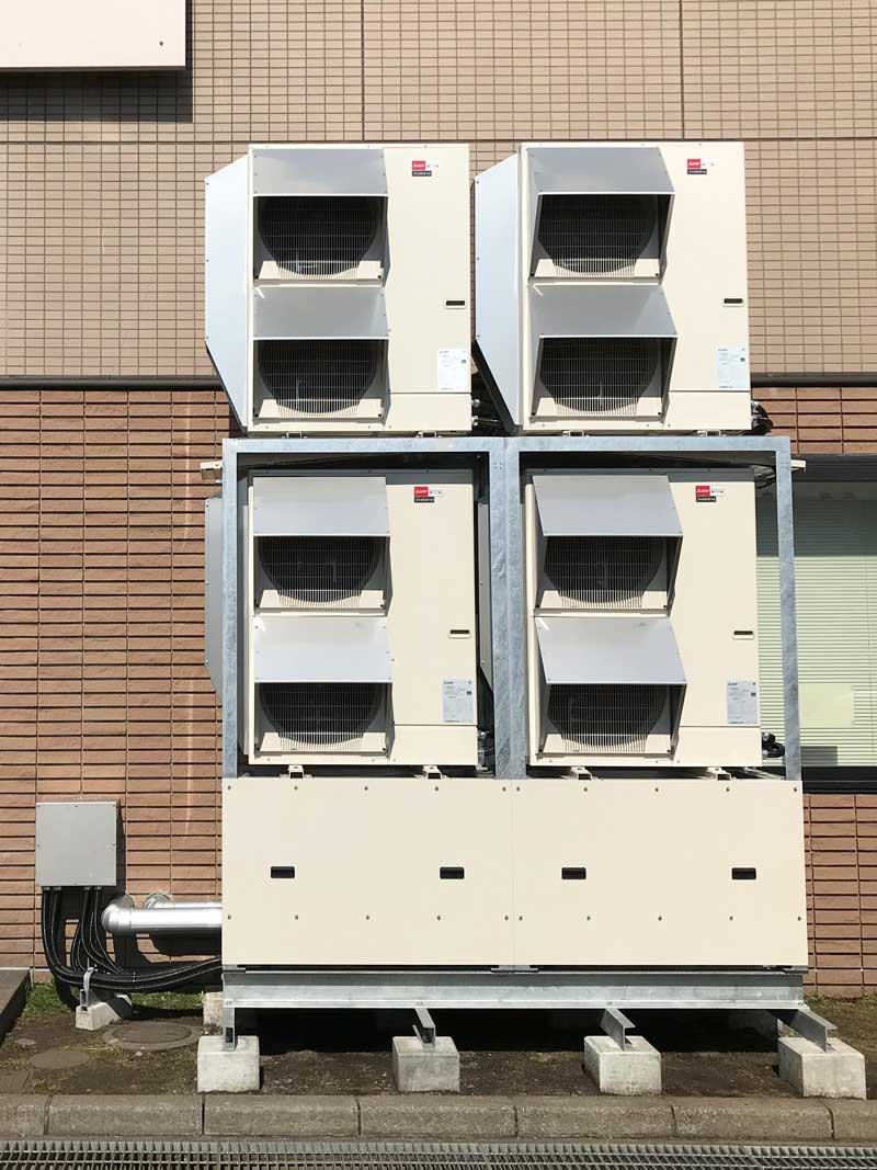 メルスノーワイド室外機用　特注2段積みユニット架台