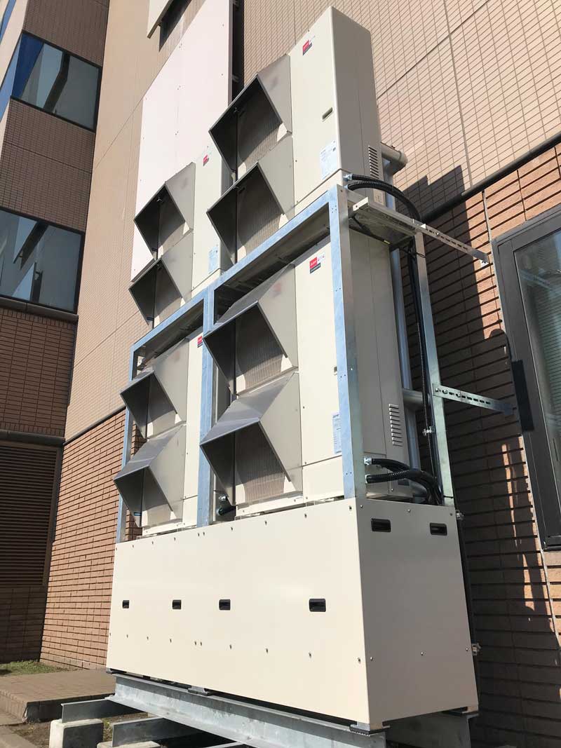 メルスノーワイド室外機用　特注2段積みユニット架台