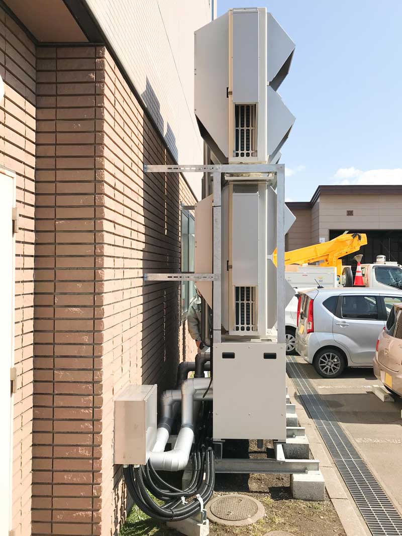 メルスノーワイド室外機用　特注2段積みユニット架台