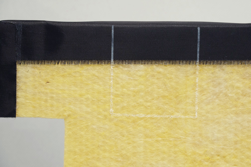 吸音材の切り取り線